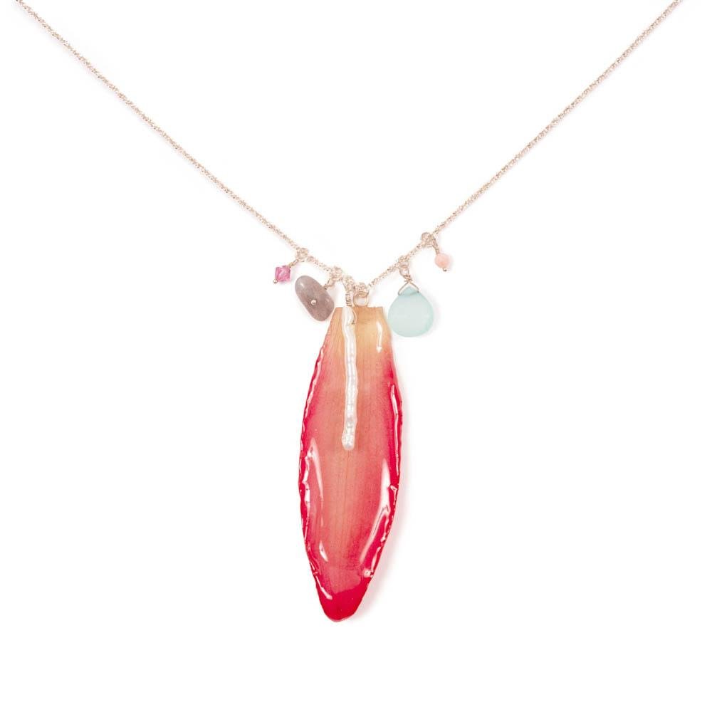 Orchid Petal Charm Necklace - Devi & Co