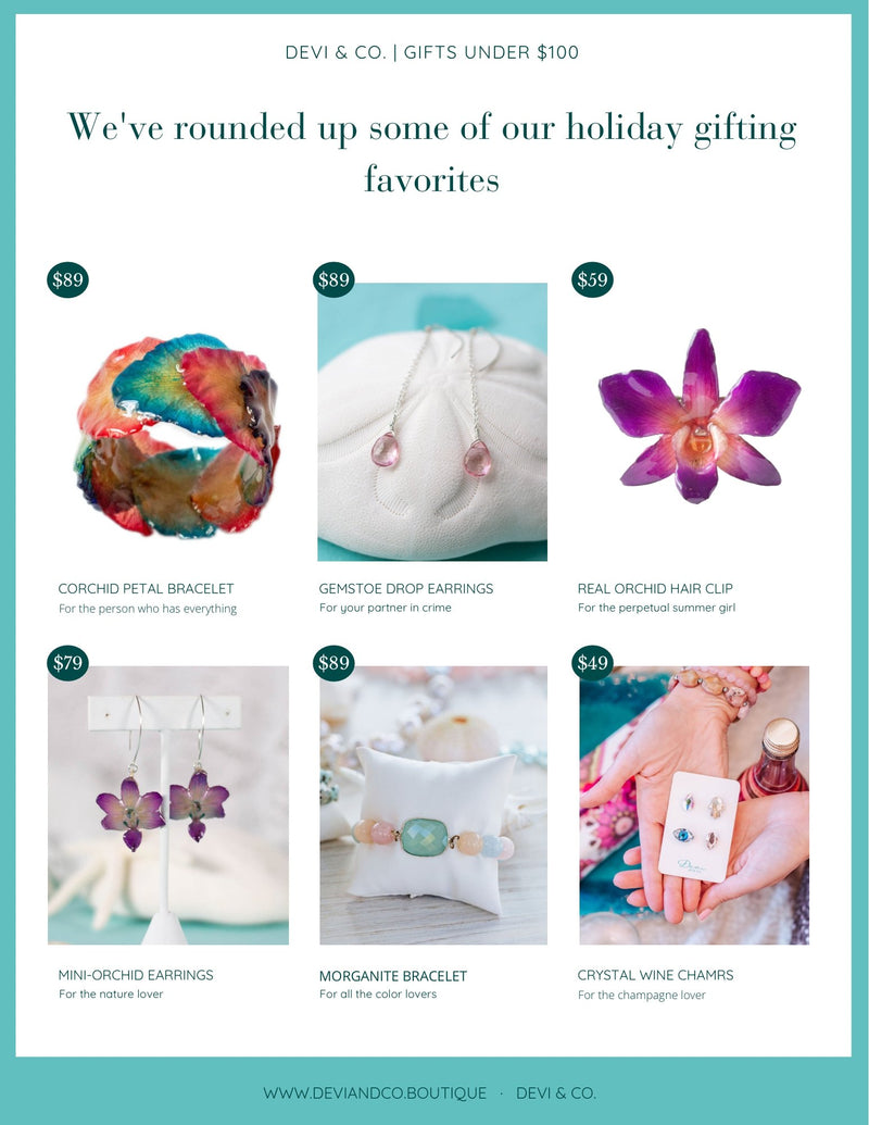 Holiday Gift Guide: Tropical Gifts Under $100 - Devi & Co