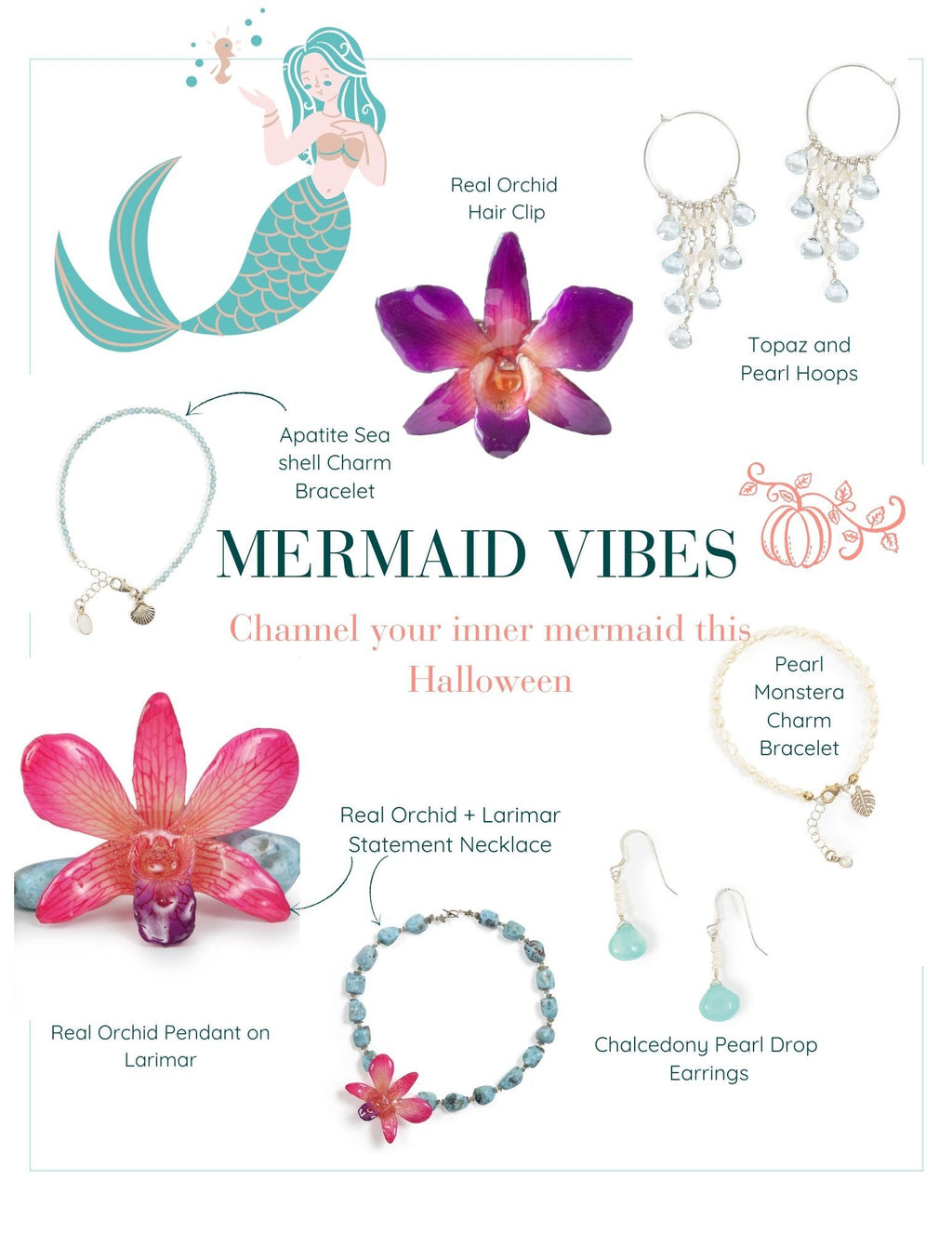 Mermaid Vibes: Curated Tropical Halloween Look - Devi & Co