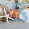 “Elara” Raw Apatite and Pearl Real Orchid Necklace