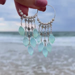 “Azzurra” Chalcedony and Labradorite Earrings