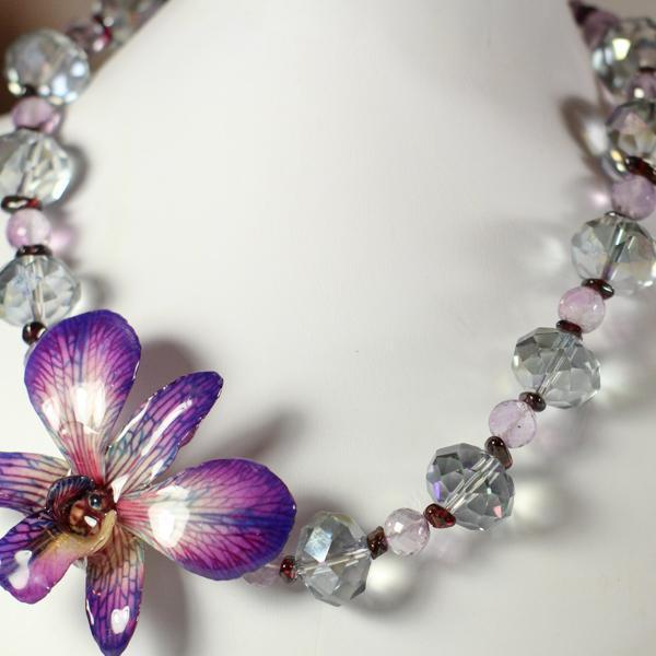 All Floral Statement Necklace (Multi-color) - Pink and You