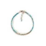 Delicate Blue Apatite Bracelet with Sterling Silver | Sayang Bracelet - Devi & Co