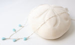 Larimar Drop Necklace with Sterling Silver - Devi & Co
