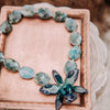 "Monsoon" Orchid Necklace with Labradorite - Devi & Co