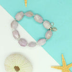 Monstera Kunzite Stretch Bracelet - Devi & Co