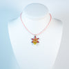 "Nixie" Petite Orchid Necklace - Coral - Devi & Co