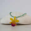 "Nixie" Petite Orchid Necklace - Emerald - Devi & Co
