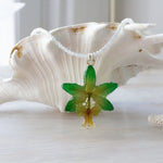 "Nixie" Petite Orchid Necklace - Rainbow Moonstone - Devi & Co