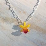 Nurul Real Orchid Necklace - Yellow - Devi & Co