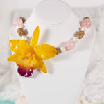 Nusa Dua Real Orchid Statement Necklace - Devi & Co