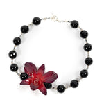 Onyx and Orchid Statement Necklace - Devi & Co