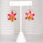 Orchid Drop Earrings with Hoops - Devi & Co