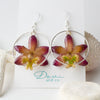 Orchid Earrings with Hoops - Devi & Co
