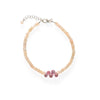 Pink Topaz and Peach Moonstone Bracelet - Devi & Co