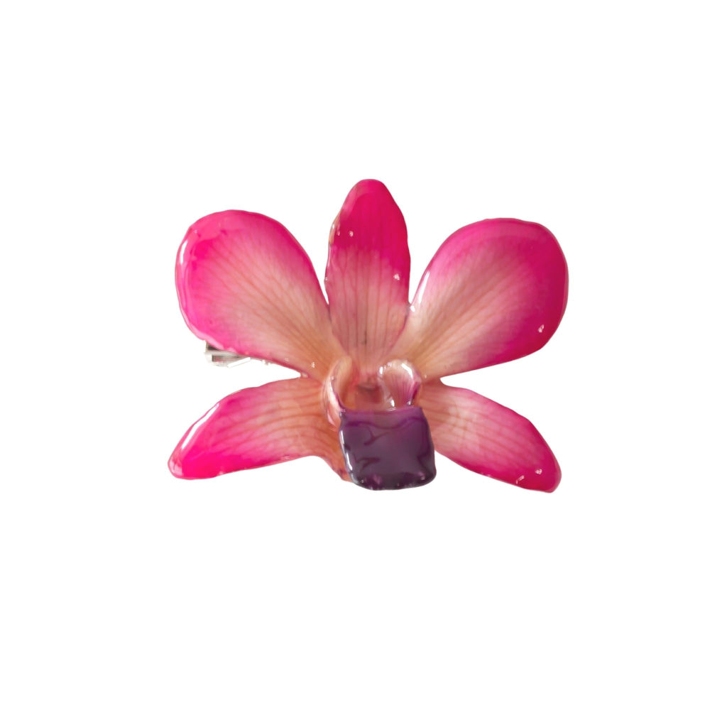 Real Orchid Hair Clip - Pink - Devi & Co