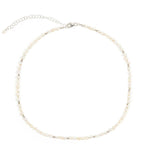 Tiny Pearl and Silver Necklace - Devi & Co
