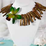 coral statement necklace - Devi & Co